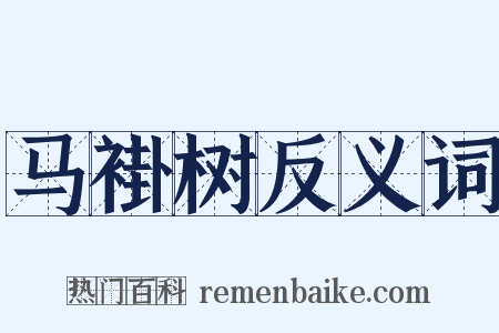 马褂树反义词是什么意思的图片